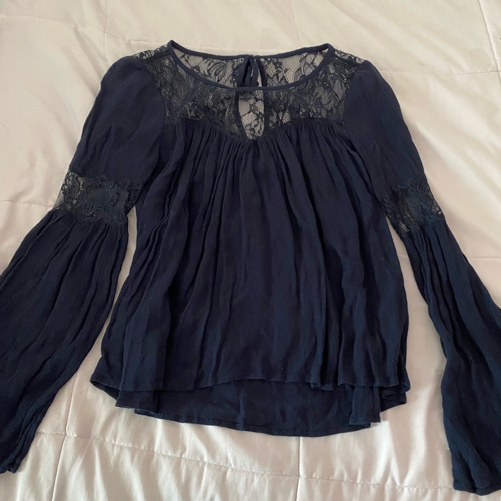Lace long sleeve top fancy retro